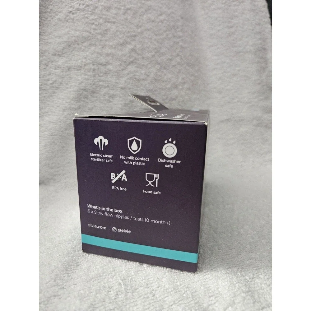 Elvie Nipples Teats Slow Flow 0M+ 6 Pack Cushions Soft Silicone for Comfort - Picture 2 of 4